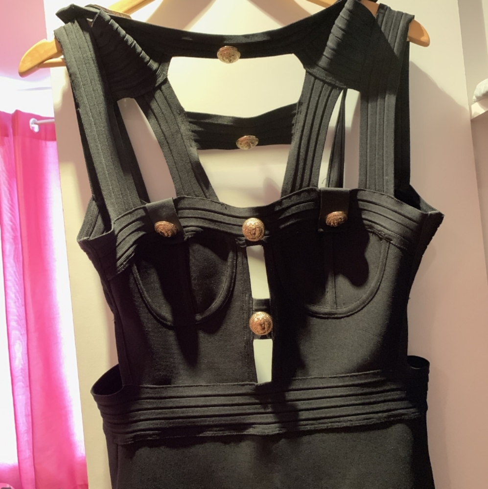 House of cb alfea cut out bandage dress xs